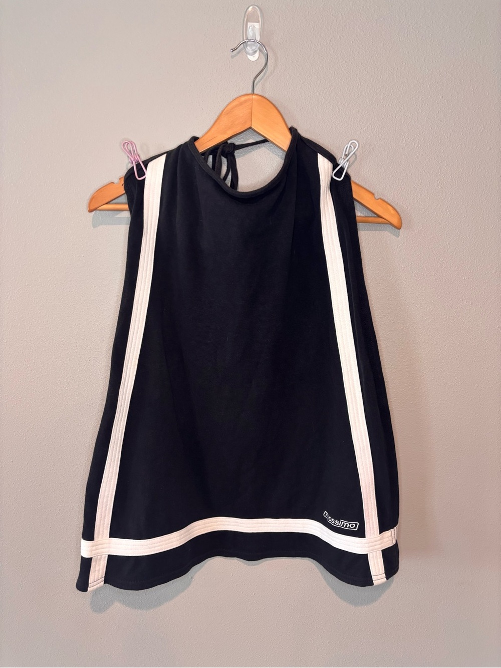 Mossimo Supply Co. Black Mini Dress with White Stripe Trim